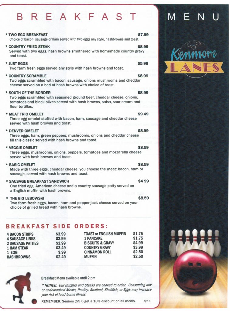 breakfast menu