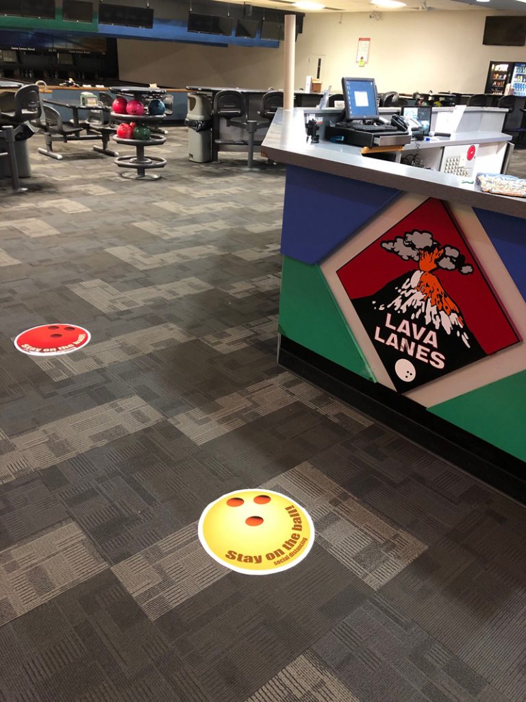bowling lanes decals