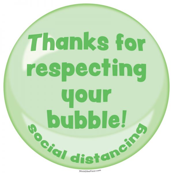 bubble decal green