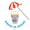 patio open with beer