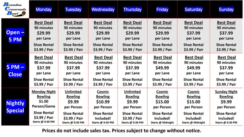 pricing