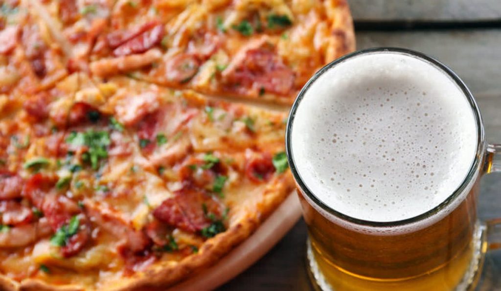 pizza and beer
