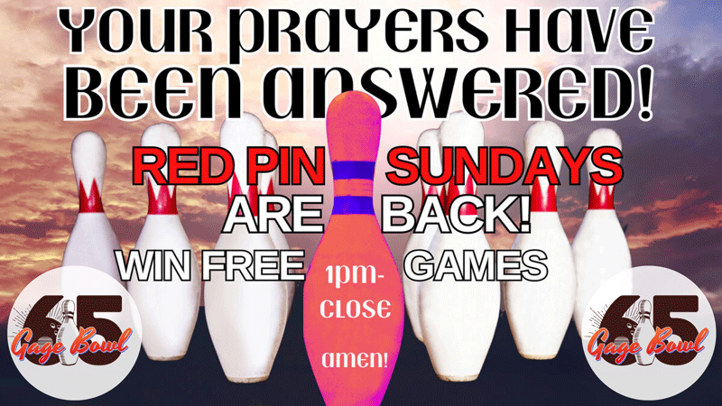 red pins