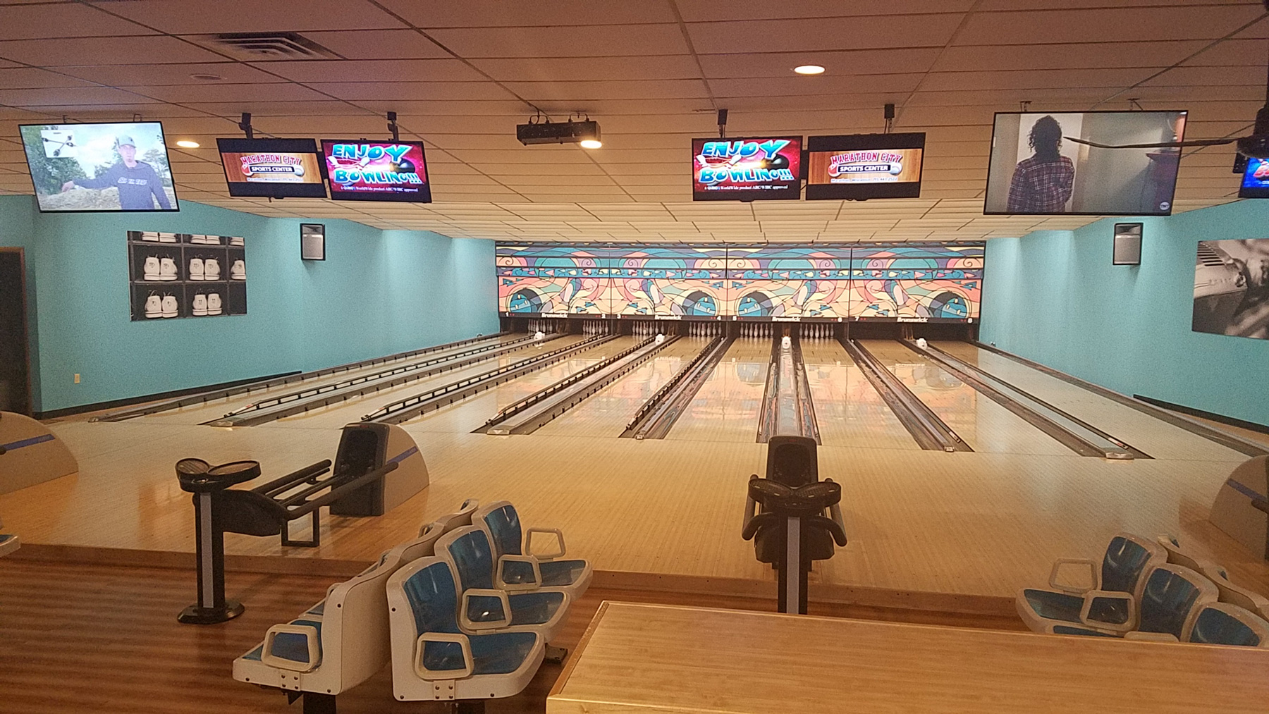 bowling lanes