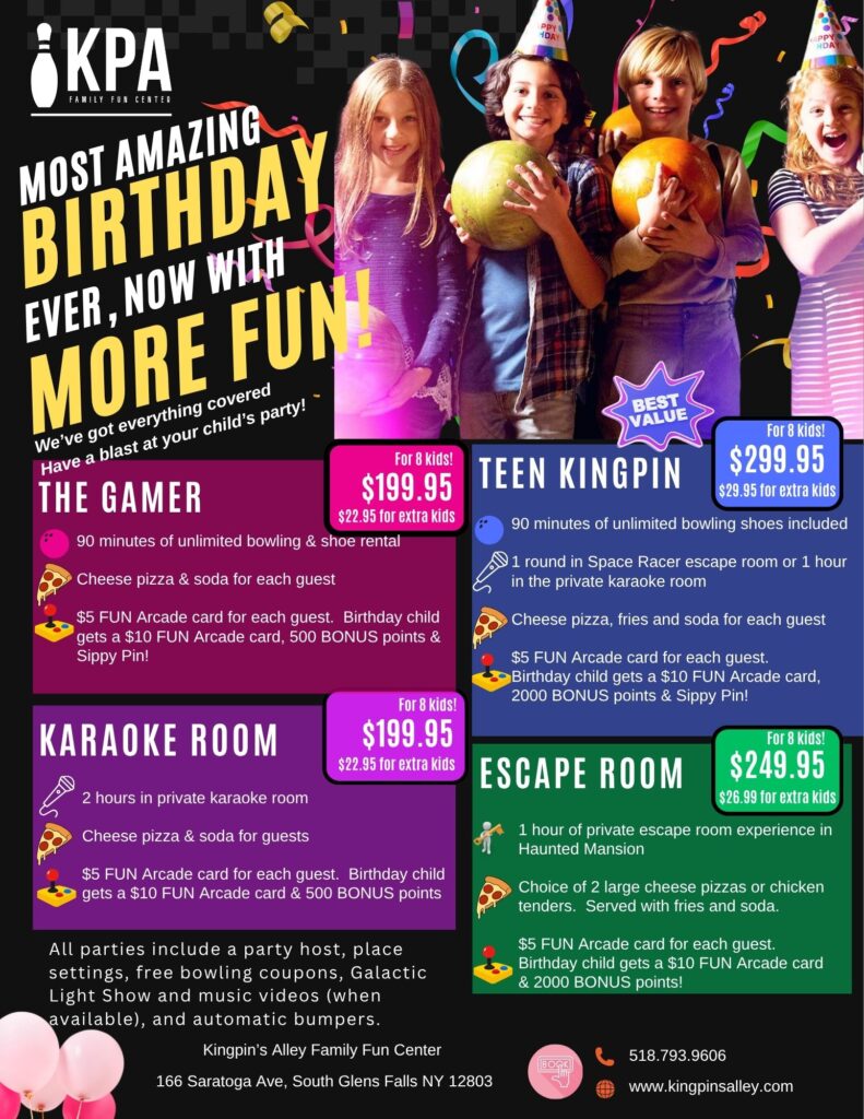 birthday party packages