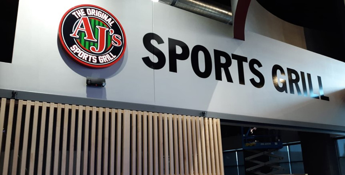 sports grill signage