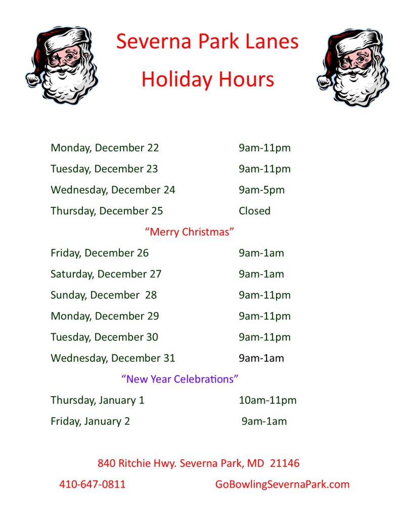holiday hours