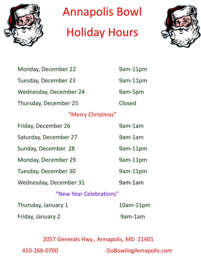 holiday hours