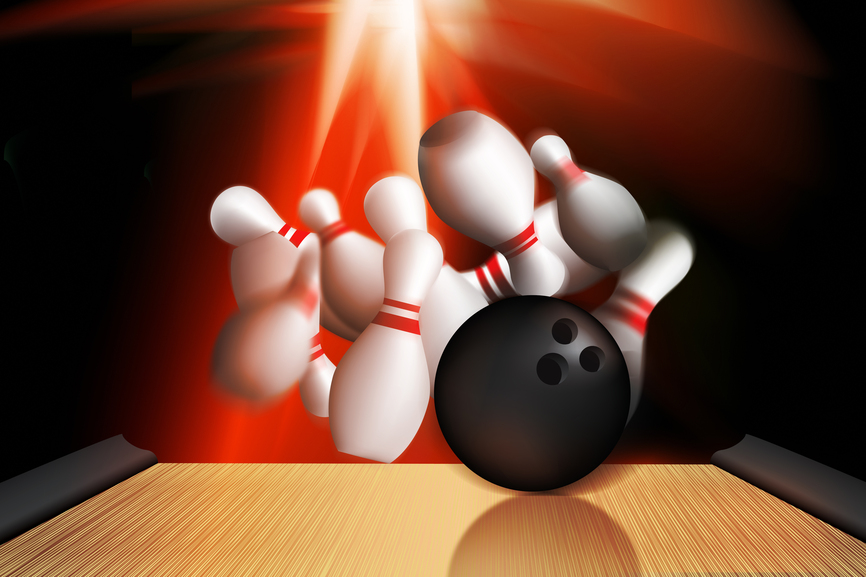 bowing ball and pins