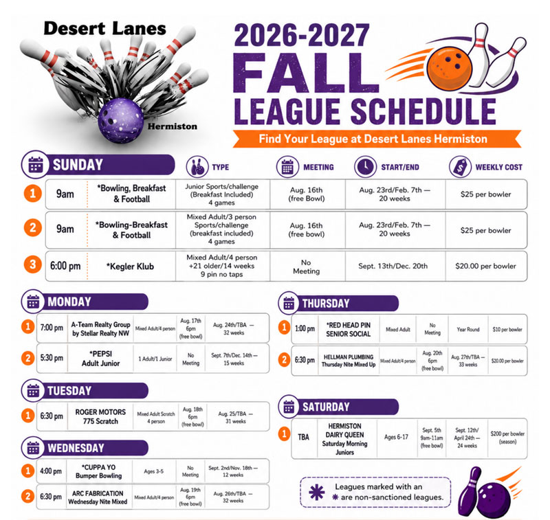 fall leagues