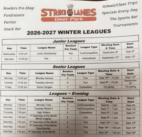 fall leagues