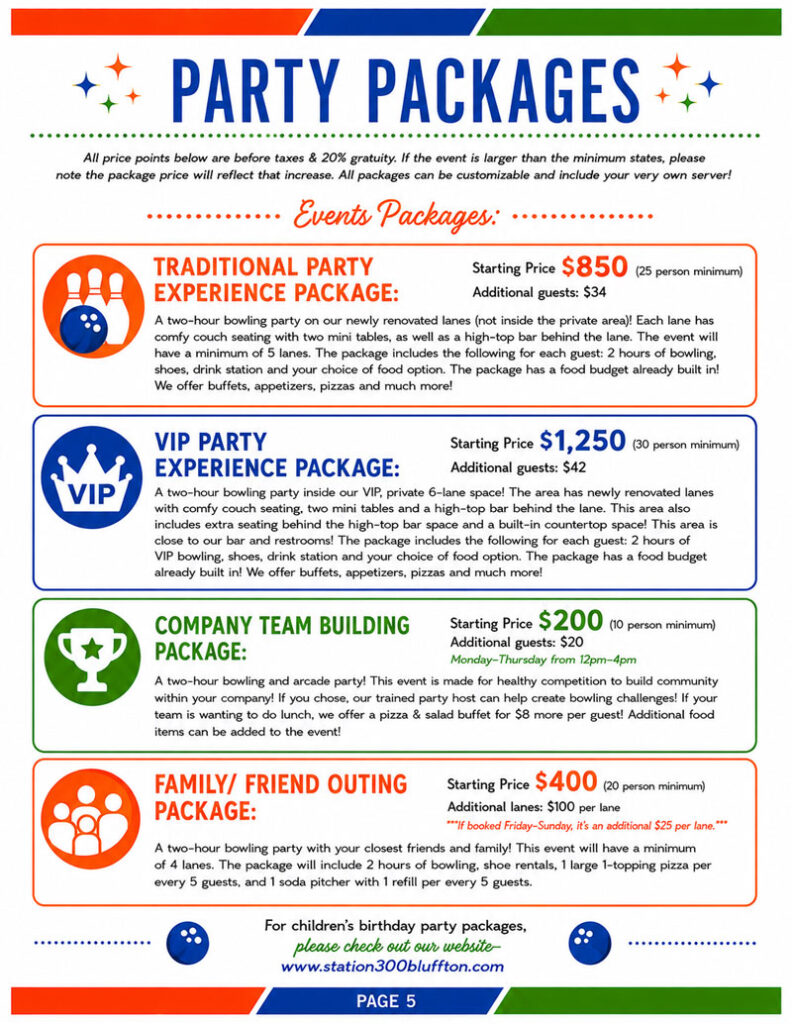 party packages