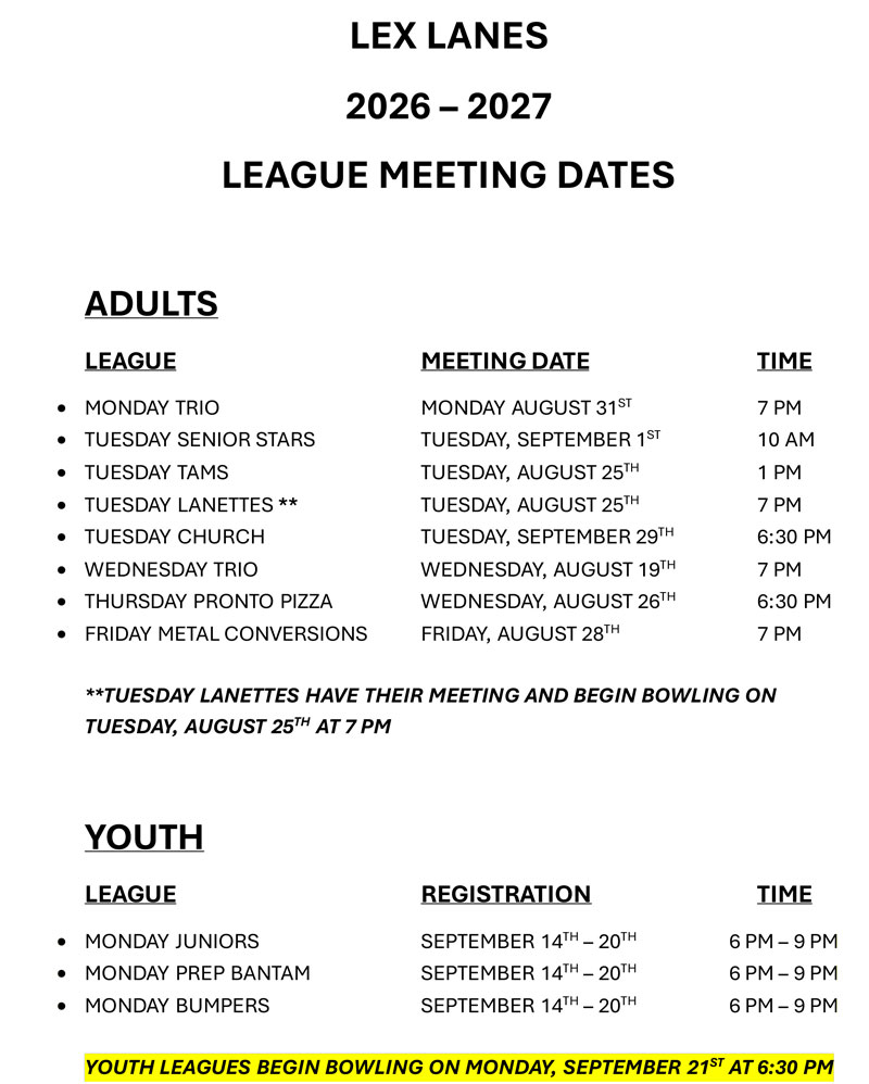 league meeting dates
