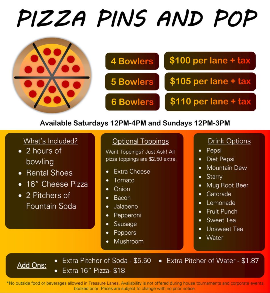 pizza bowling special