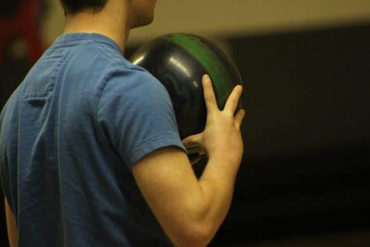 man bowling
